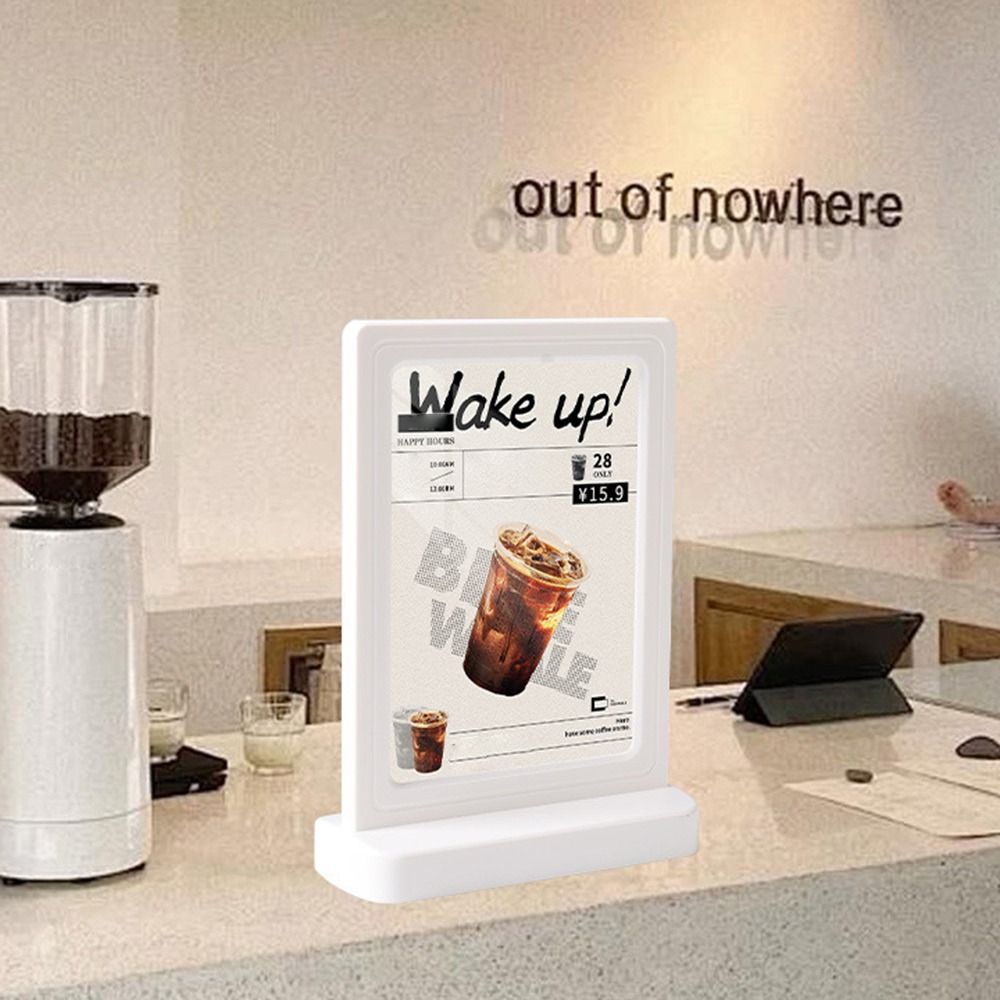 Acrylic Panel Wine Catalog Menu Stand Vertical A4 A5 A6 Photo Display Frame Desktop Ornament Transparent Black White H260306