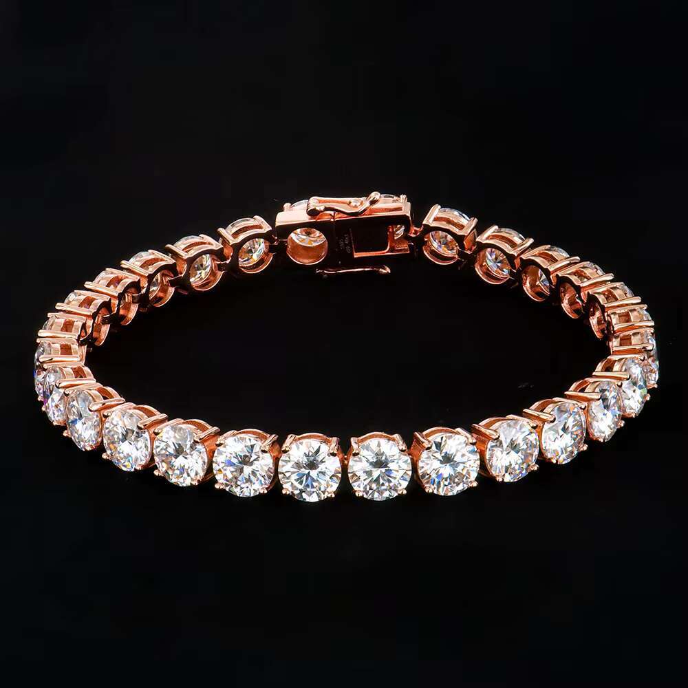 6mm VVS Moissanite Dia Tennis Bracelet Fashionable Rose Gold Sterling Sier Lab Grown Mossanite Jewelry for Women Gift