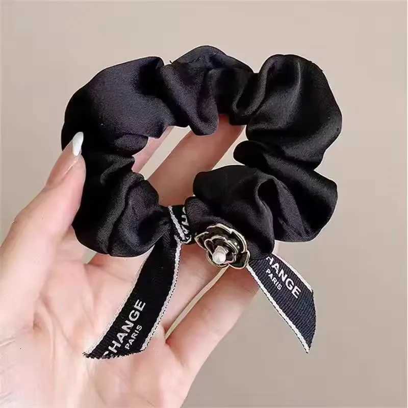 1pc Camellia Small Intestine Hairband Temperament Headpiece New Hair Rope and Elastic Band Female Hair Tie Rope Hair Accessory Y250711