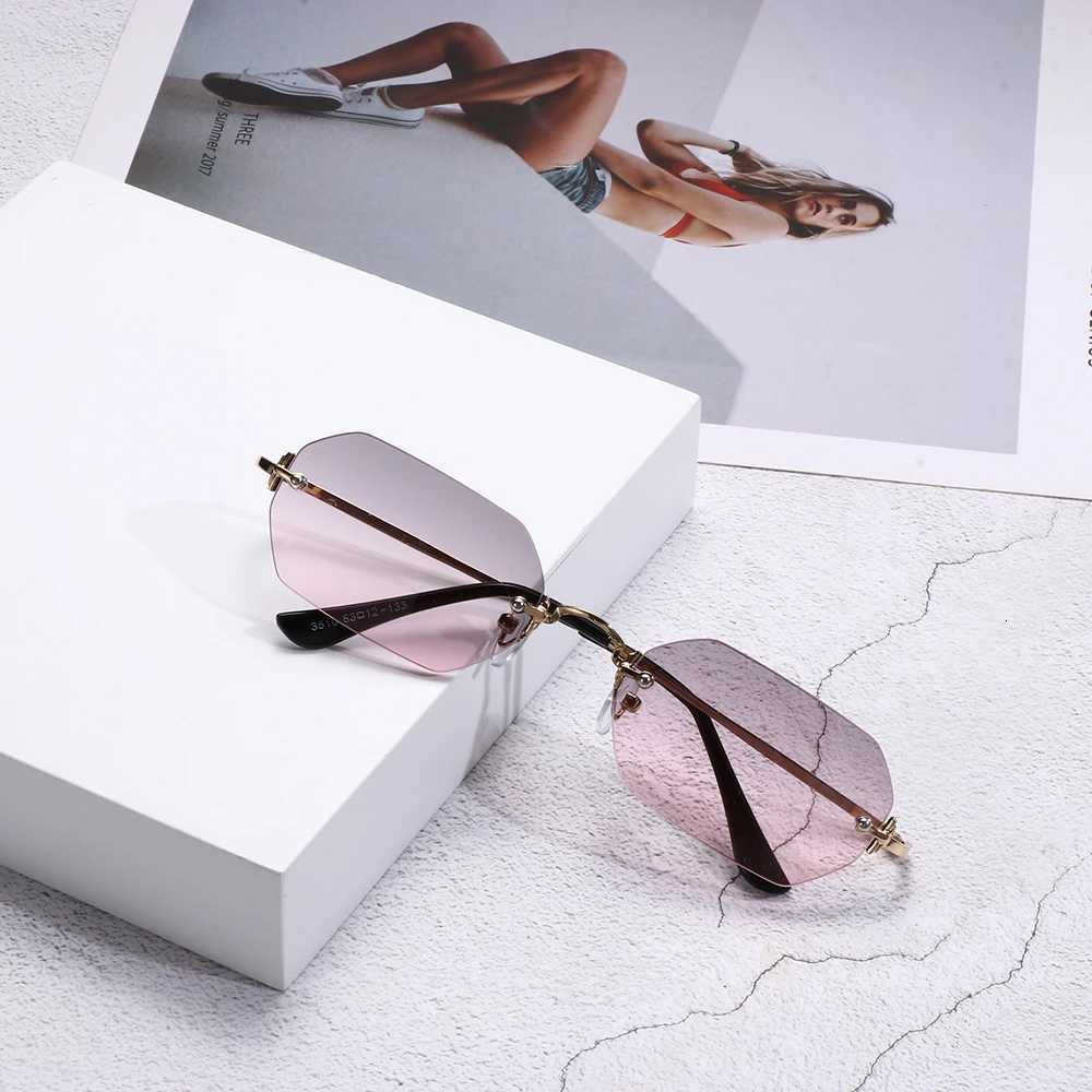 Luxury Rimss Square Sunglasses Man Brand Designer F Gradient Sunglasses Women Fashion Vintage Metal Sun Glasses W250709