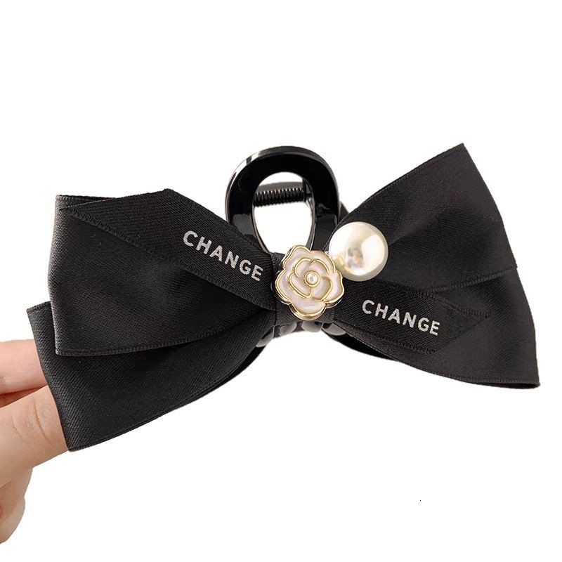 Elegant Bowknot Pearl Hair Clip for Women Large Size for Thick Hair Shark Clip Claw Clip Hair Accessory 250711