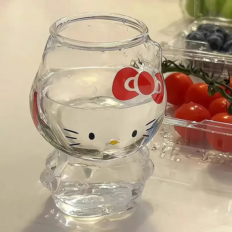 300ml Cartoon Clear Glass Cup Heat Resistant Coffee Water For Milk Tea Juice Mug Home Drinkware w250711