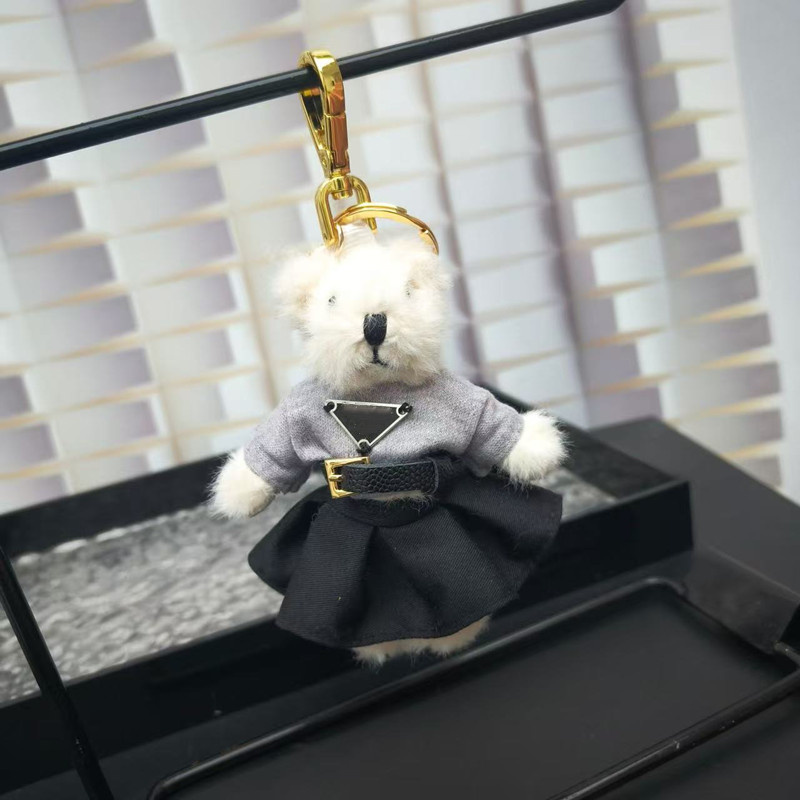 Cute Plush Keychain Purse Charm Fur Teddy Bag Charm with Metal Ring for Womens Bags Car Keys and Gifts L250928TM5B