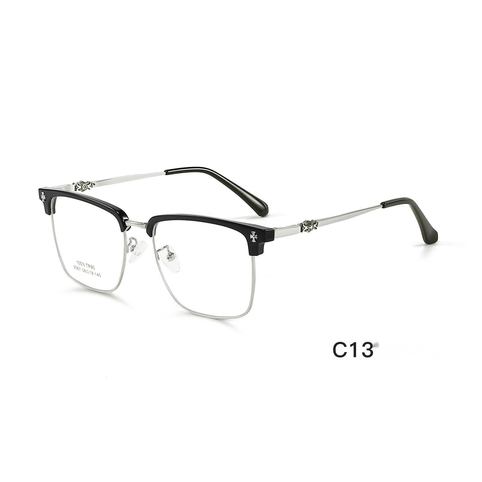 Men Classic Chrome Style Hearts Reading Glasses Anti Blue Light Myopia Glasses Pochromic Prescription Optical Eyewear250711