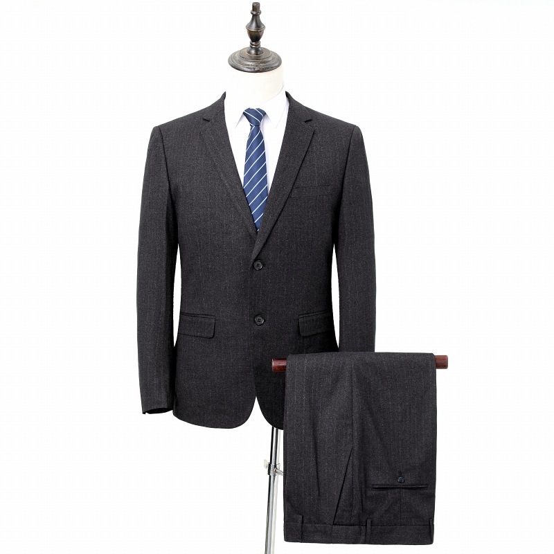 H787Men's slim casual grey wedding suit for groom