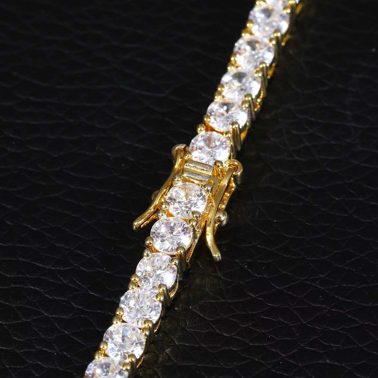 Fashionable Men Women Jewelry Wholesale White Gold 3mm-5mm Brass Micro Paved 5A CZ Diamond Classic Tennis Chain