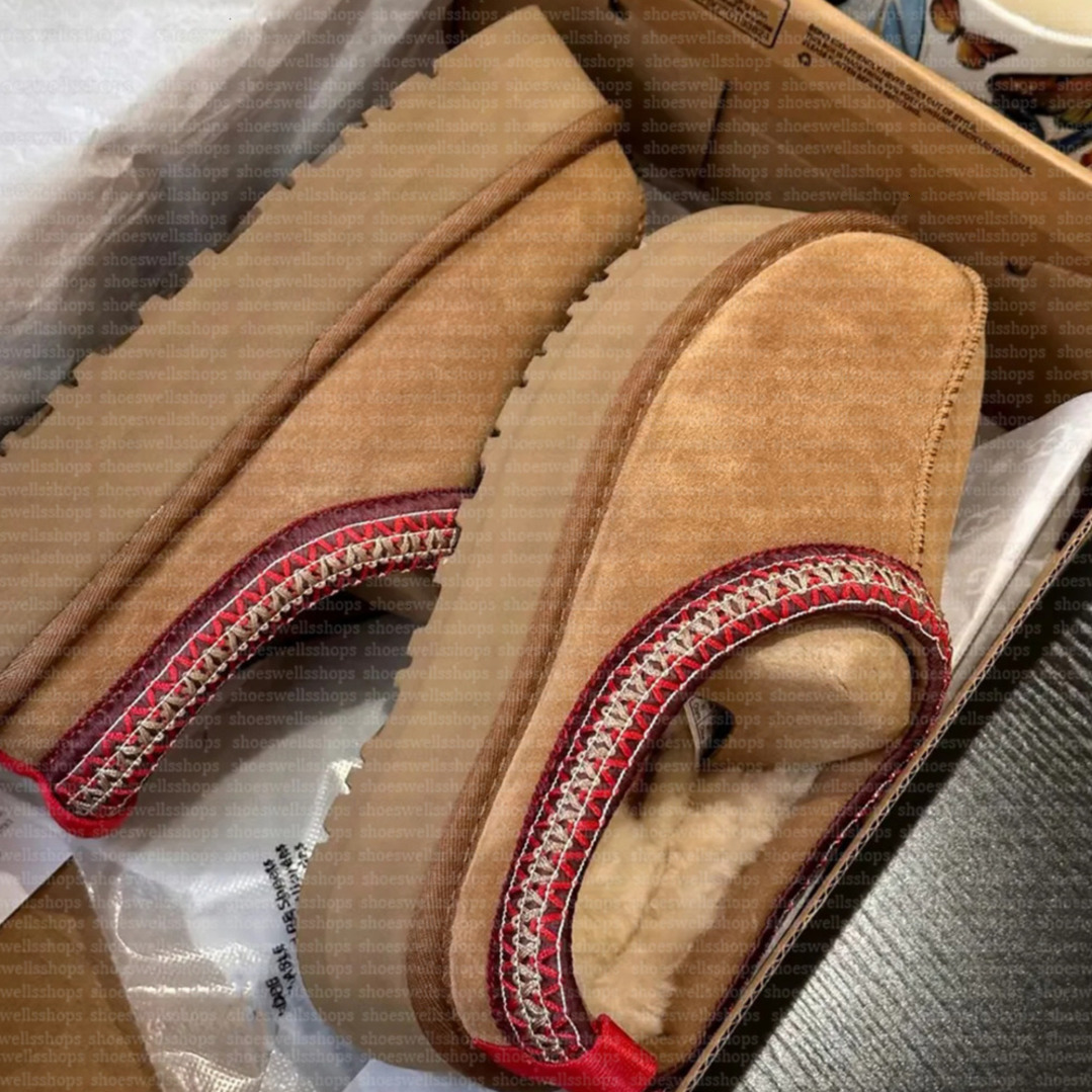 Tasman Tazz Slipper australia Designer snow boots sheepskin Shearling Fur Slides classic ultra mini platform boot suede wool winter shoes men women ankle booties 88