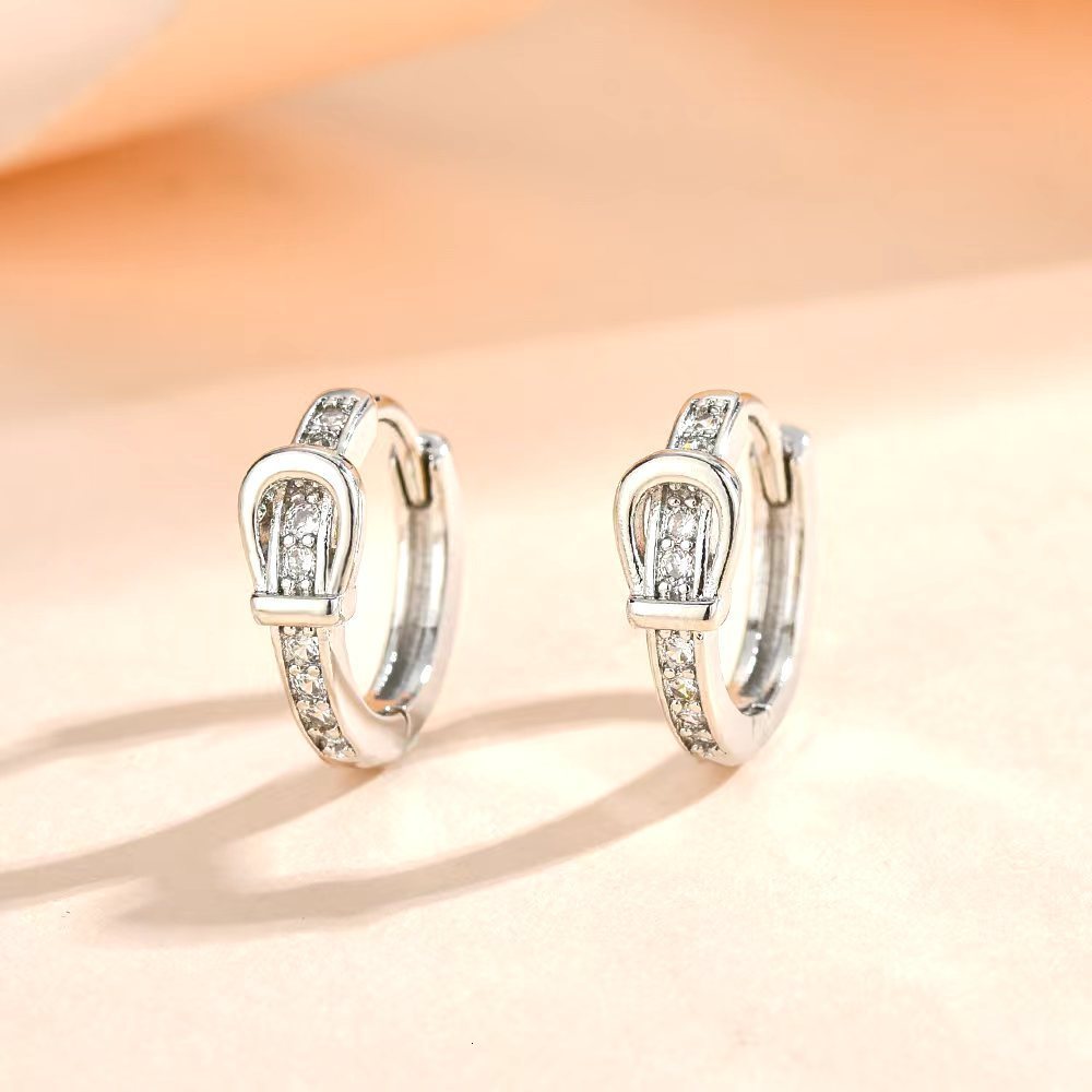 Lock Earrings for Women Gold Color Stainless Steel Hoop Earrings Trend 2025 Waterproof Piercing Female Party Ear Jewelry aretes250711