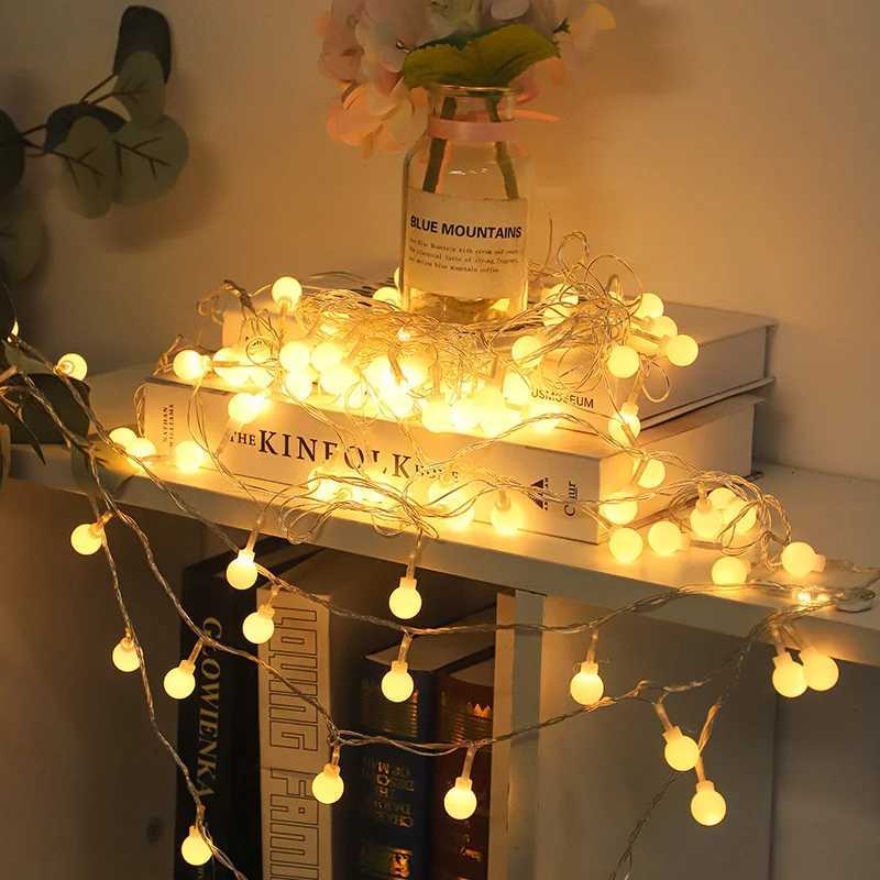 LED Ball String Lights Colorful Fairy Light Wedding Party Christmas Halloween and Thanksgiving Decor AA Battery Indoor OutdoorXJ250710