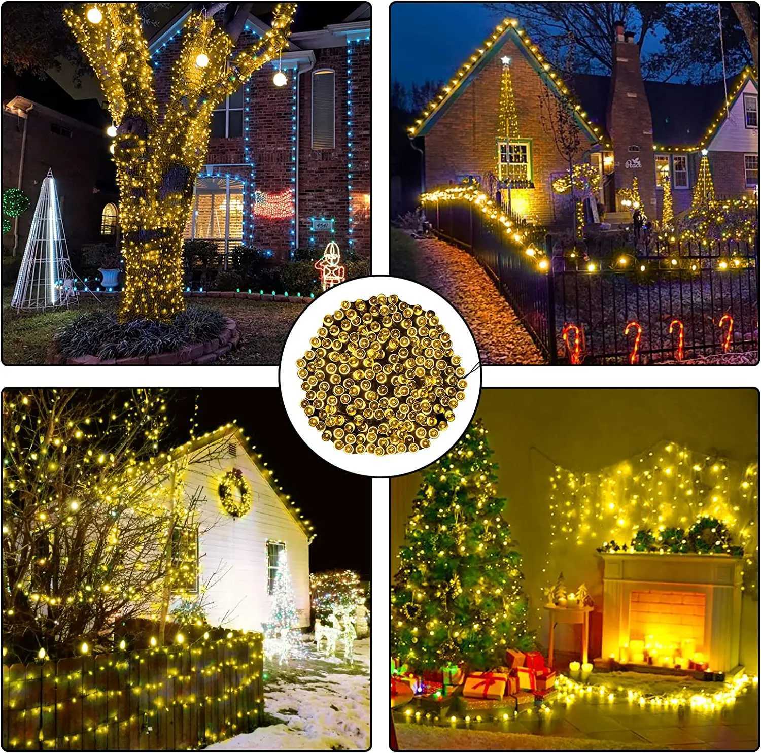 Outdoor Waterproof Led Solar String Lights Fairy Light Solar Powered Garland Lights 8 Modes 32m Garden Wedding Decoration XJ250710