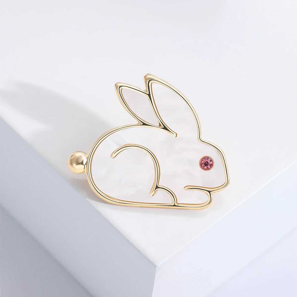 Shiny Rhinestone Rabbit Brooches for Women Unisex Animal Pins Multi-color Available Casual Party Accessories Gifts Y250711
