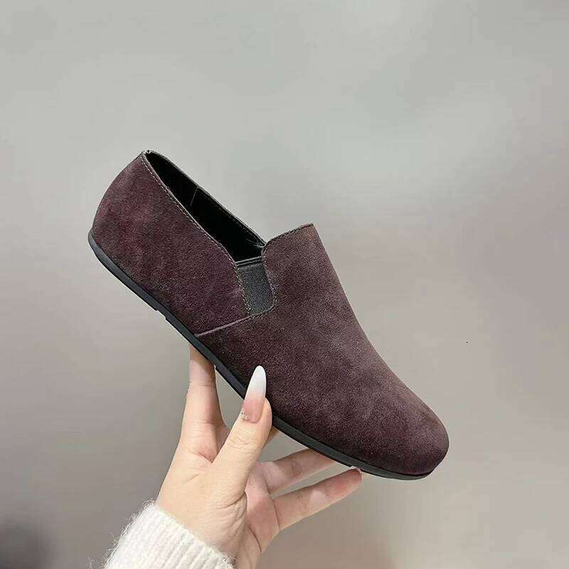 Italian Designer Genuine Leather Women's Loafers 2025 S/S New Arrival High Street Fashion Casual Closed-Toe Flat Slip-On