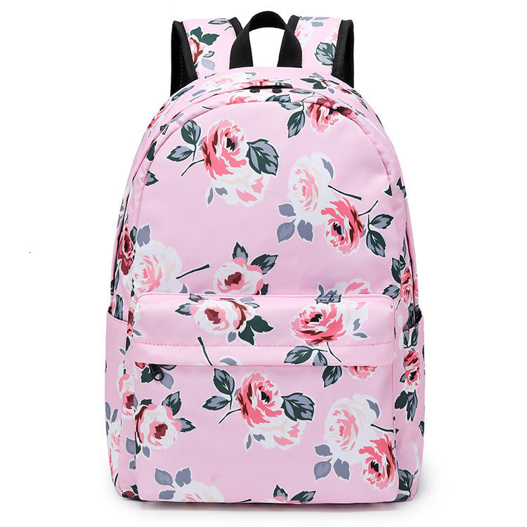 OKKID kids pink flower backpack floral school bags for teenage girls book bag cute backpacks for children girl school backpack LJ201225