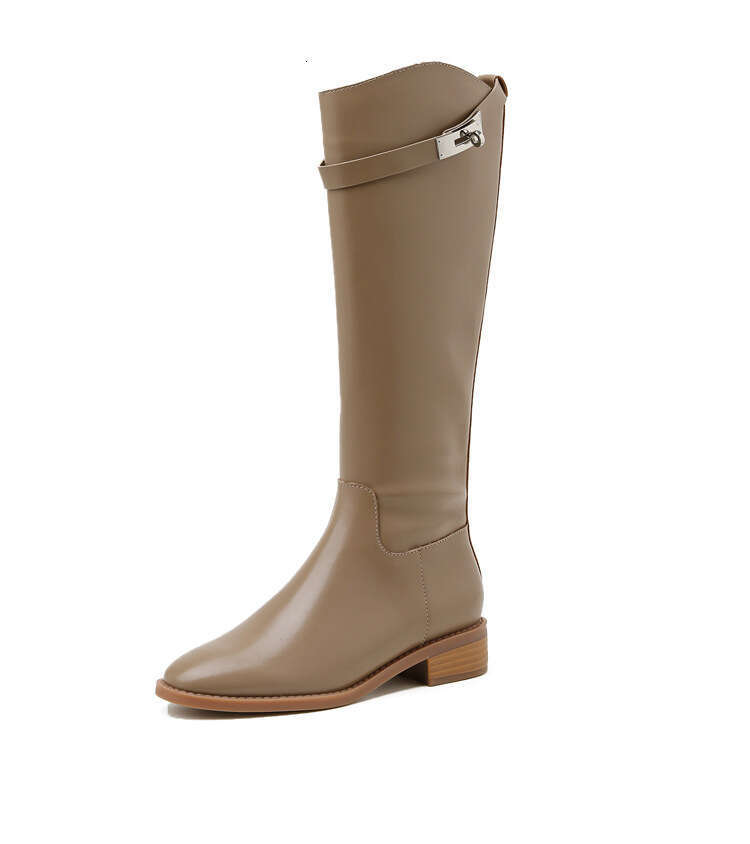Women's New Style Over-the-Knee High Autumn Winter Straight Chunky Heel Belt Buckle Riding Boots 272-6