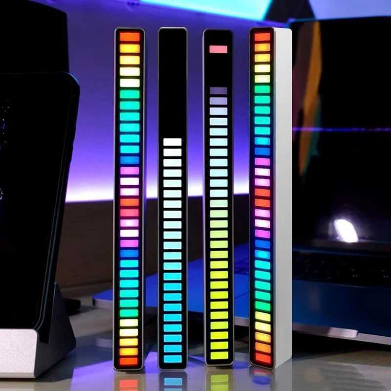 32 LED Charge RGB Light Bar Sound Activated Music Pickup Voice Lights Ambient Lamp Aesthetic Game Room Decor XJ250710