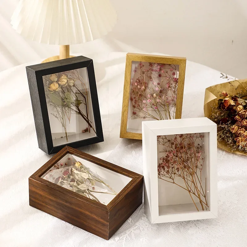 3PCS Shadow Box 3cm Depth Wooden for 3D Artwork Display DIY Nordic Style Wood Picture Frame Home Photo Decoration H260306