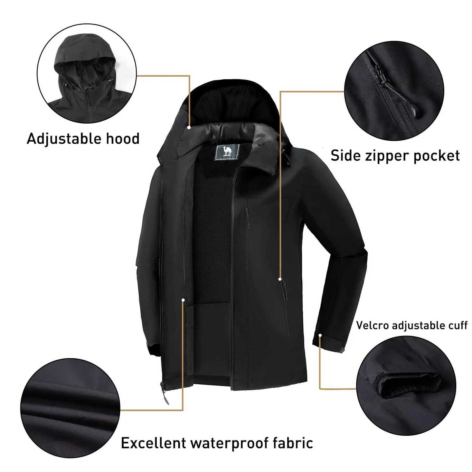 GOLDEN CAMEL Womens Jackets Raincoat Women Lightweight Waterproof Rain Jacket with Hood Outdoor Windbreakers Hiking Traveling W250711