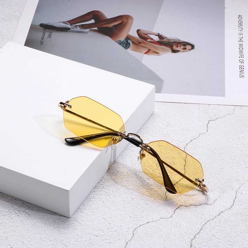 Luxury Rimss Square Sunglasses Man Brand Designer F Gradient Sunglasses Women Fashion Vintage Metal Sun Glasses W250709
