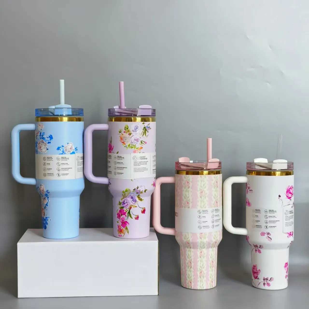 2025 Ice King Cup 40oz 5d Color Insulated Cup Coffee Cup With Cold Insulation 304 Stainless Steel Straw For Automobiles Gift X2507111