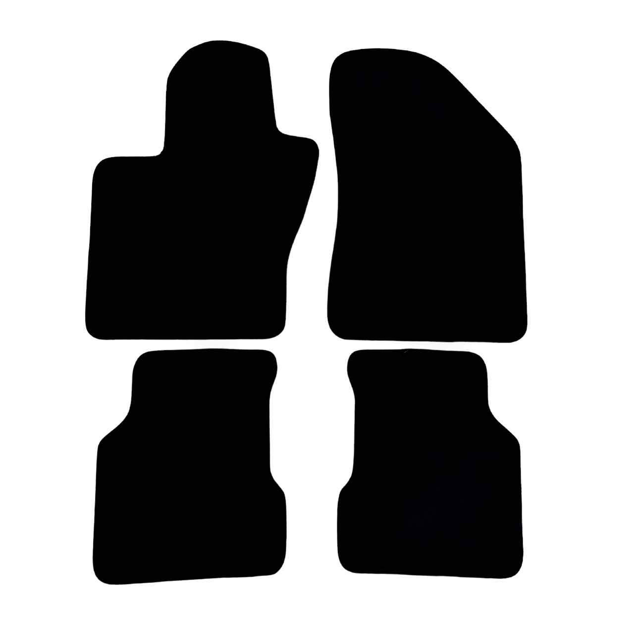 Car Floor Mats For Jeep Compass 2 Velour Waterproof Black Carpet Auto Liners New