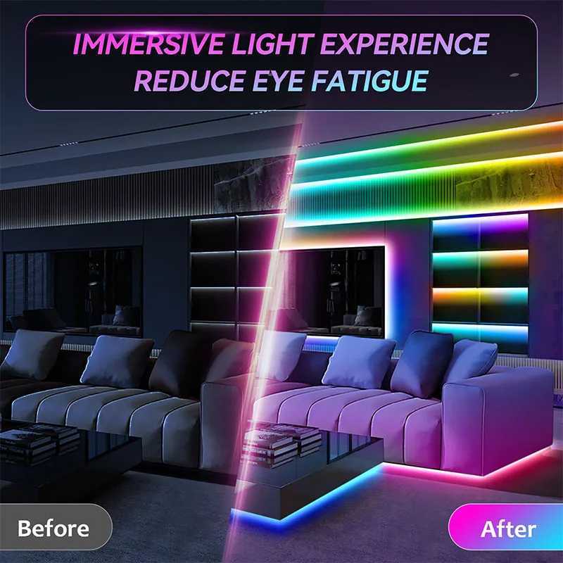 1-30M USB RGB LED Strip Lights With Bluetooth 24-Key Remote Control RGB TV Backlight Flexible Lamp Tape For Room Party Decoration XJ250710