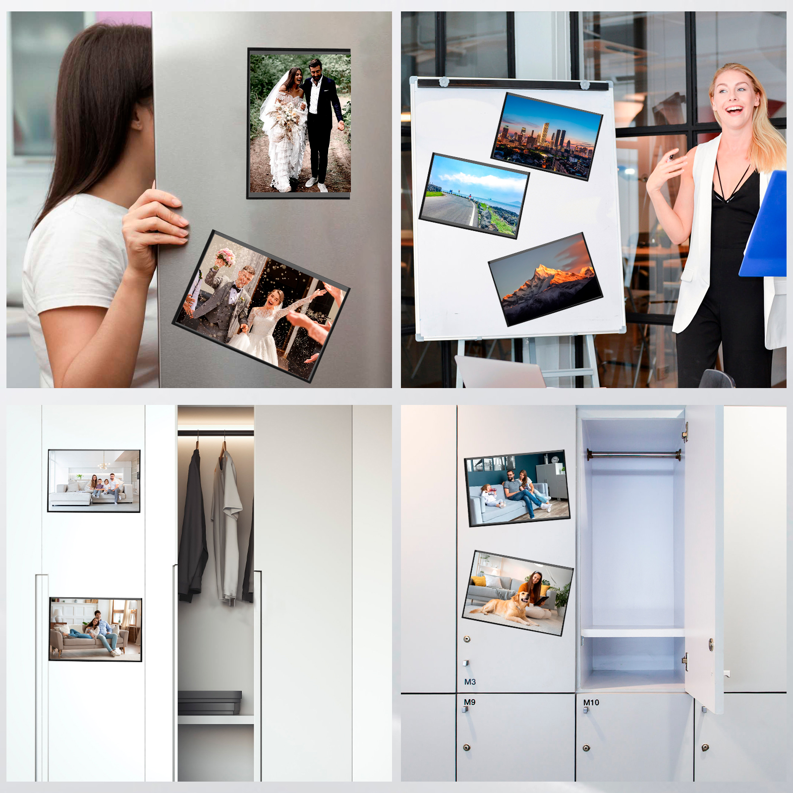 10Pcs Picture Frames 4x6 Inch 5x7Inch Pocket Reusable Sign Holder Clear PVC Photo Frame for Refrigerator H260306