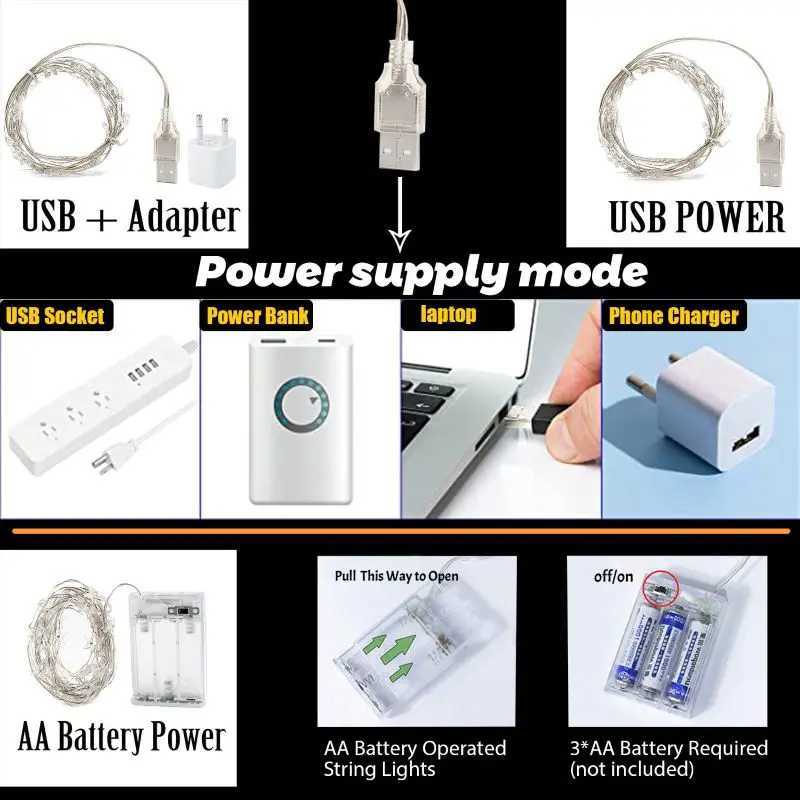 6M Star Fairy Lights Mini LED String Garland Decoration for Bedroom Garden Curtain Battery 3XAA Outdoor Wedding Party Lighting XJ250710