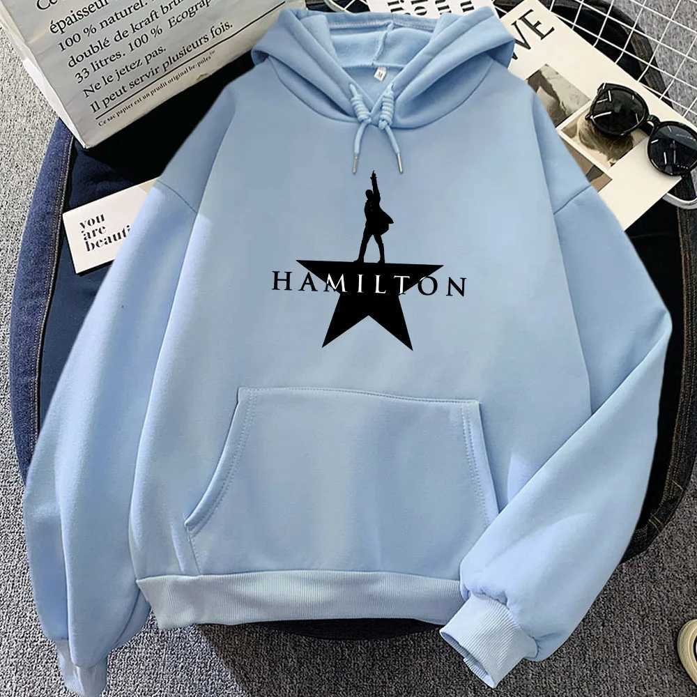 Winter Long Sleeve Hooded Pullovers Musical Hamilton Graphic Hoodies Sweatshirt for Women Round Neck Pocket Women Sweatshirts Printed Y250710
