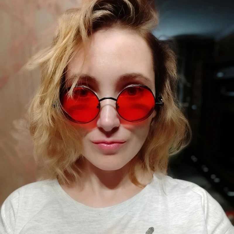 New Round Metal Sunglasses Steampunk Men Women Fashion Ice Brand Designer Retro Vintage Sunglasses UV400 Sunglasses W250709