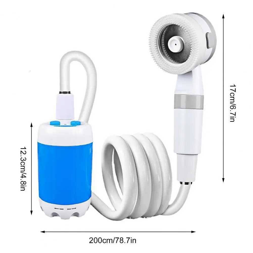 Portable Camping Shower Outdoor Camp Shower Pump Upgraded Rechargeable Electric Shower Pump with Intelligent Digital Display W250711