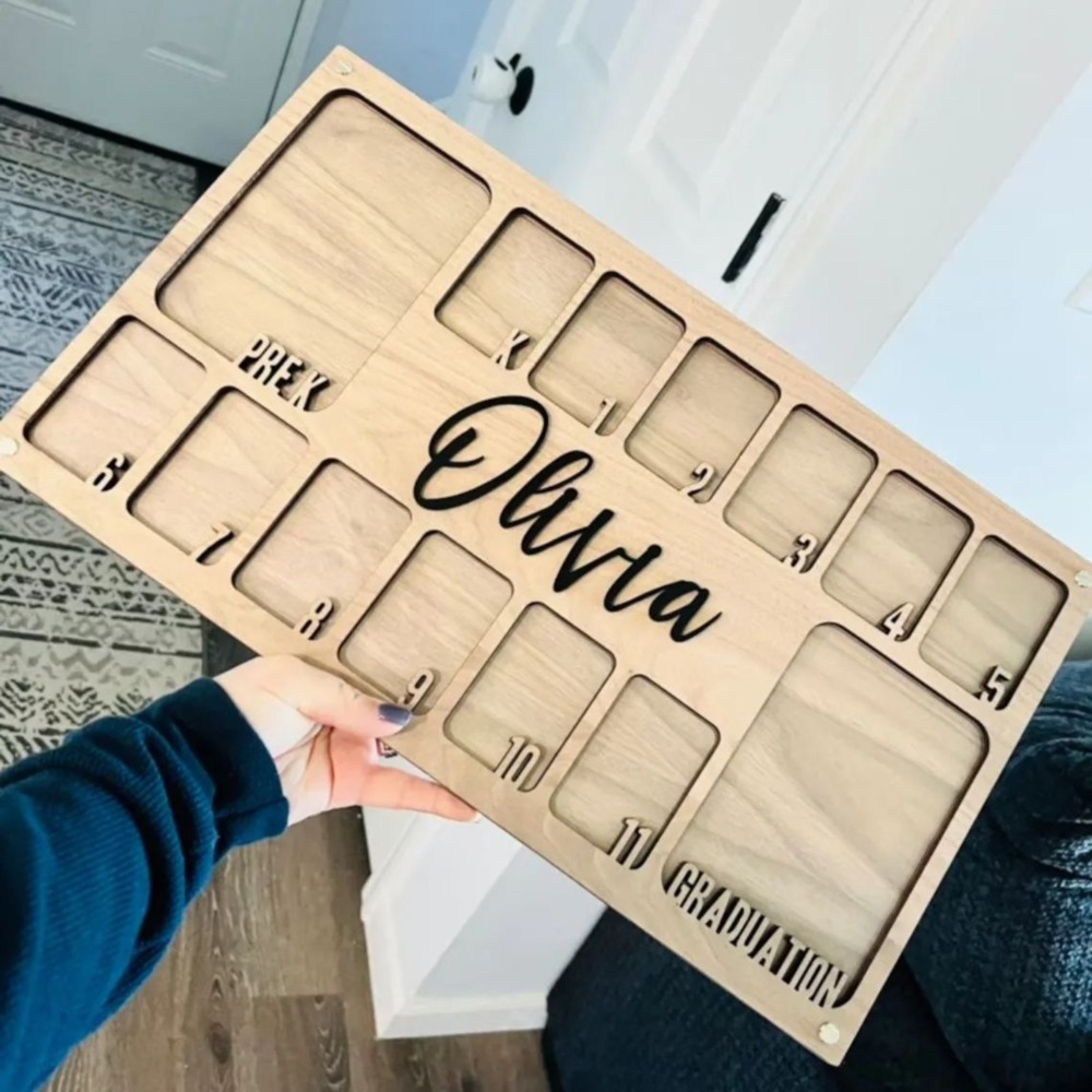 Wooden Wall-Mounted Handmade School Photo Pre-k-12 Graduation Picture Frame H260306