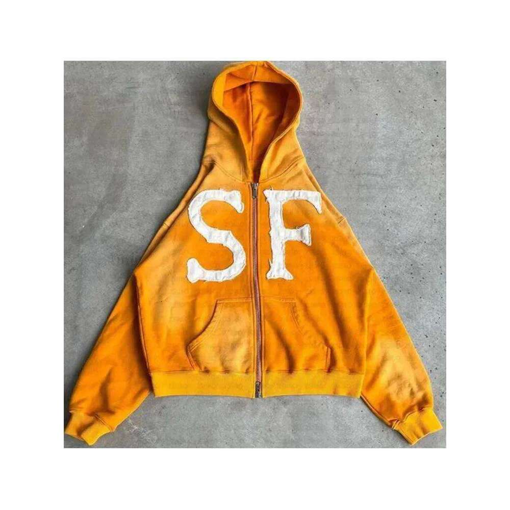 hoodie Oversized Sweatshirt Women Y2k American High Street Trend Jacket Men Letter Embroidered Zipper Hoodie Haruku Fashion Retro Top jacket