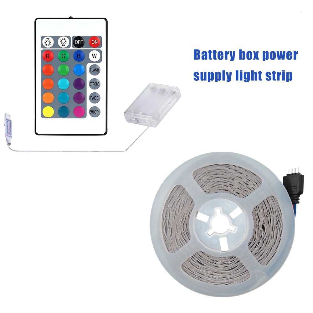 Battery Box Powered LED Color Light Strip Free 24 Keys Remote Control Suitable for TV Backlight Living Room etc. XJ250710