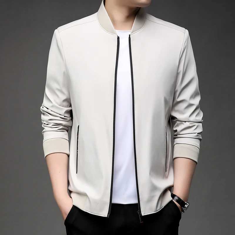 Mens High-Quality Fashion Spring Baseball Collar Business Casual Jacket Handsome Youth Coat Dad Jacket M-5XL W250711