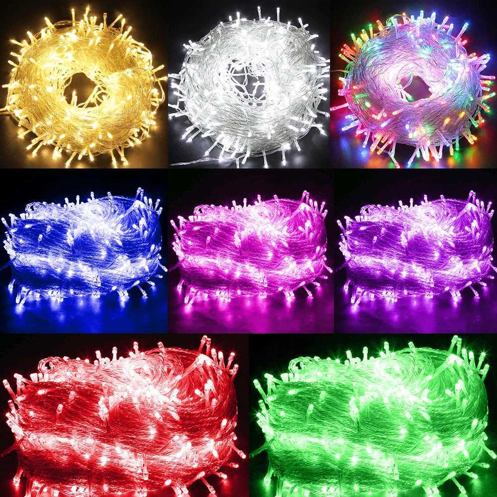 10-100M LED String Fairy Lights Indoor Outdoor Wedding Garland Light Waterproof Christmas Party Decoration EU/UK/US/AU PlugXJ250710