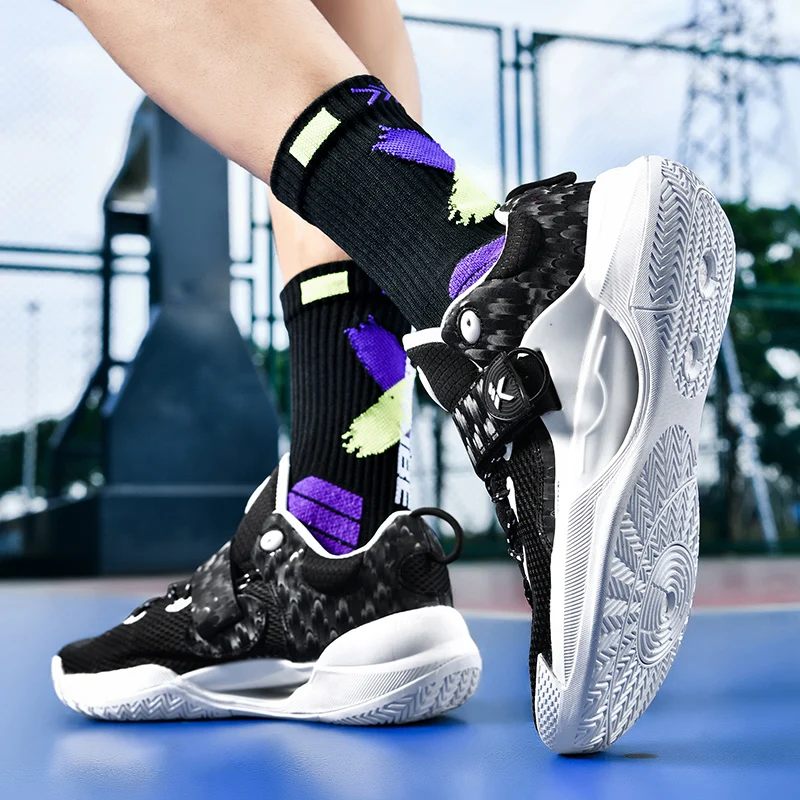 Men Basketball Shoes Athletic Outdoor Training Breathable Sports Student Non-Slip Sneakers Field Male Original Basketball Boots