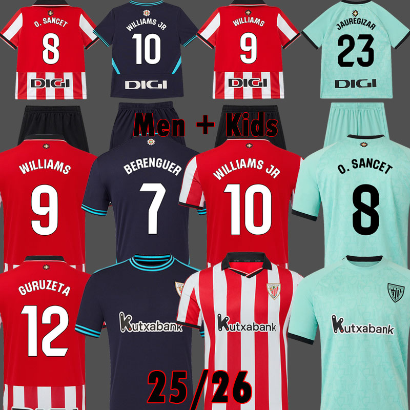 camiseta de Athletic Bilbao 25 26 Soccer Jerseys GURUZETA BERENGUER MUNIAIN Athletic WILLIAMS JR Football GARCIA VILLALIBRE Athletic Bilbao Sancet UNAI SIMON 8898