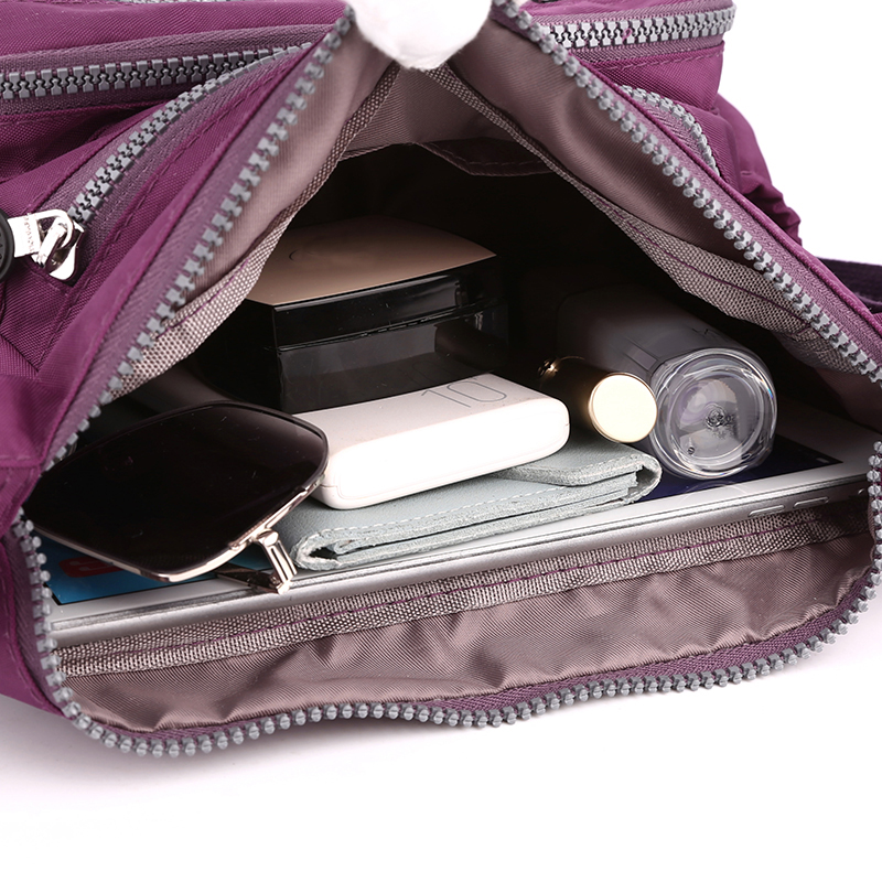 Multi-pocket large-capacity nylon women's bag - casual mom bag - convenient single-shoulder crossbody bag