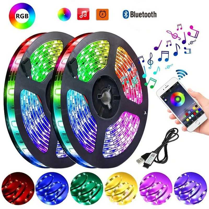 5V 5050 USB RGB LED Strip Lights for Bedroom 10 Meter Ice String Holiday Lighting Wall LED Room Decor Lamp Wifi Ribbon Tape XJ250710