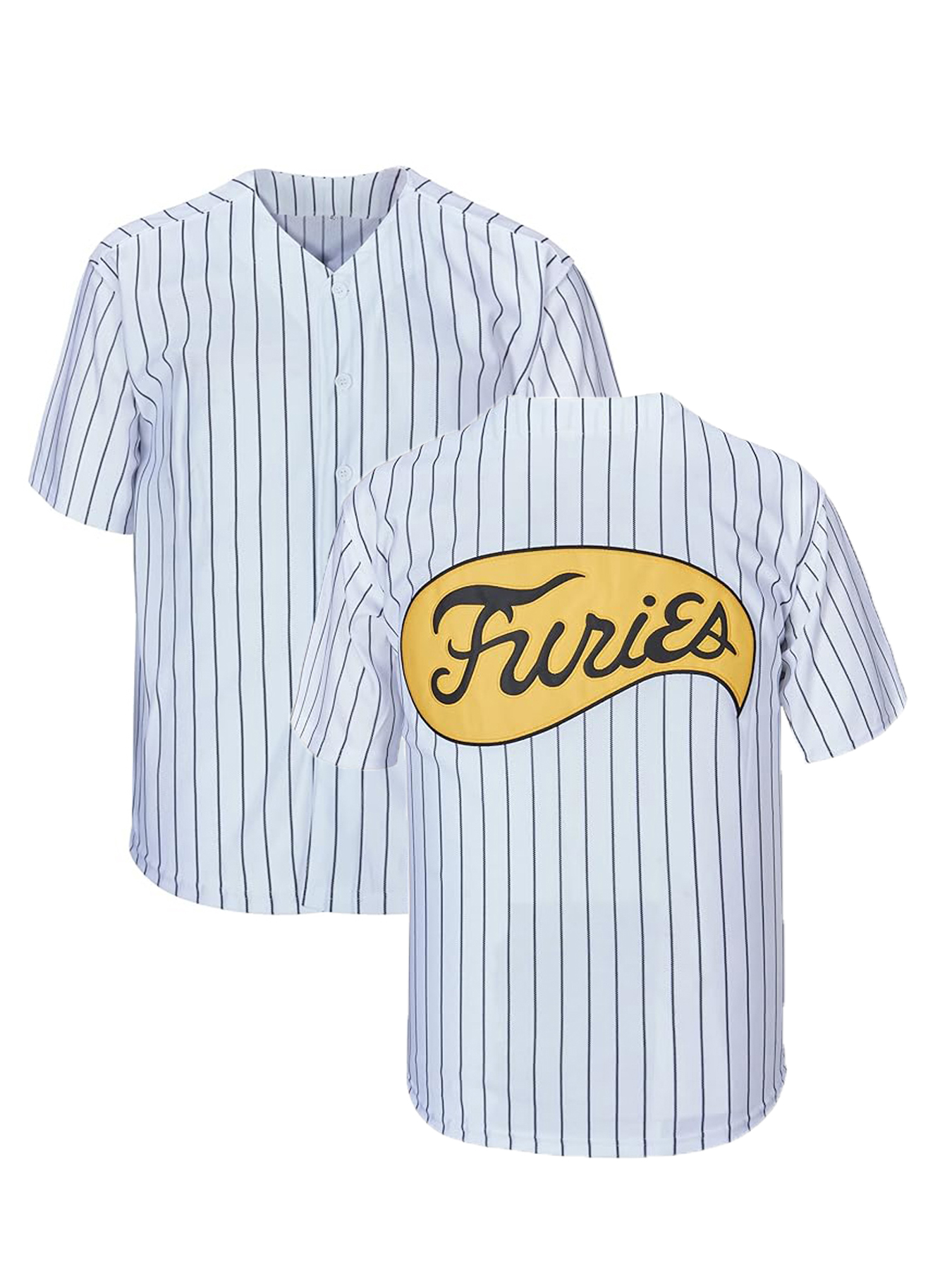 In stock Men's The Warrior Furies Baseball Jersey Stitched Embroidered Polyester Retro Classic Letter Number Design Movie Jerseys