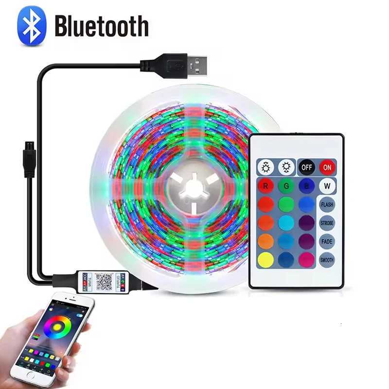 USB LED Strip Light 5050 SMD RGB LED Ribbon Tape Lights TV Blacklight 5V TV Background Lighting Bluetooth Smart Remote 1-20MXJ250710