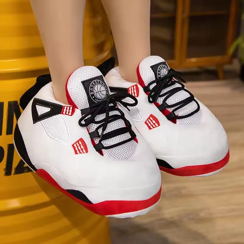 Womens/Men Winter Cotton Shoes Cute Cartoon Animal Warm Home Plush Shoes Woman Male Foam Sneakers Bread Fat Slippers Size 36-44 250711