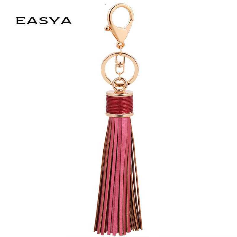 6 Colors PU Leather Tassel Keychain Key Holders Hot Sale Fashion Purse Bag Charms Key Chain Car Key Rings y250710