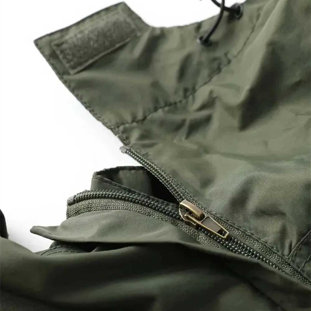 Detachable Windproof Sleeved Hooded Jacket Suitable for Outdoor Activities Mens Casual Waterproof Multi Pocket Jacket Vest W250711