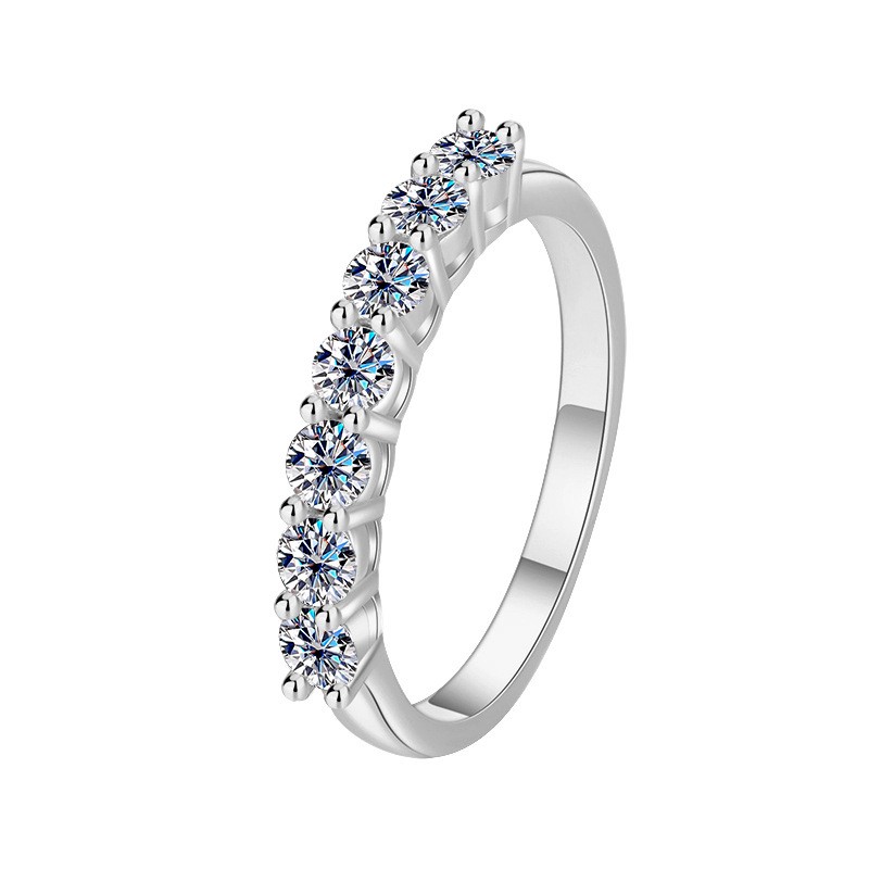 MT Moissanite Ring for Women S925 Sterling Silver with White Gold Plated /18K Gold Plated Diamond Wedding Band Rings Fine Jewelry