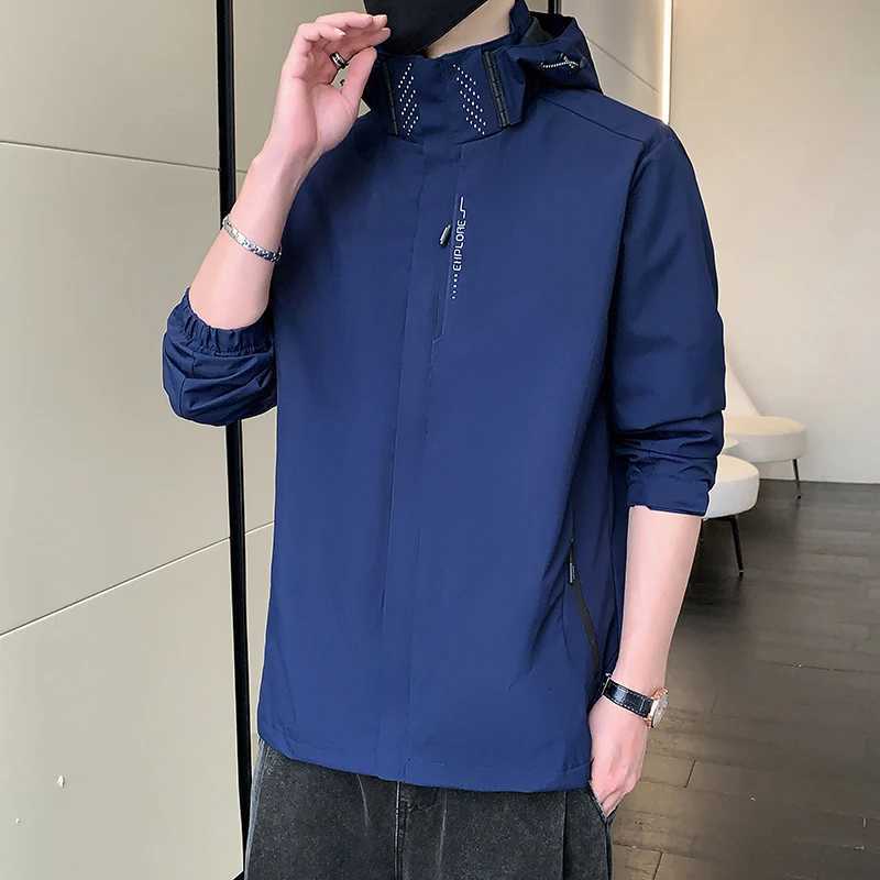 Spring Autumn Casual Jacket Men/Women Outdoor Waterproof and Windproof Hooded Windbreaker Coats Korean Fashion Mens Clothing W250711