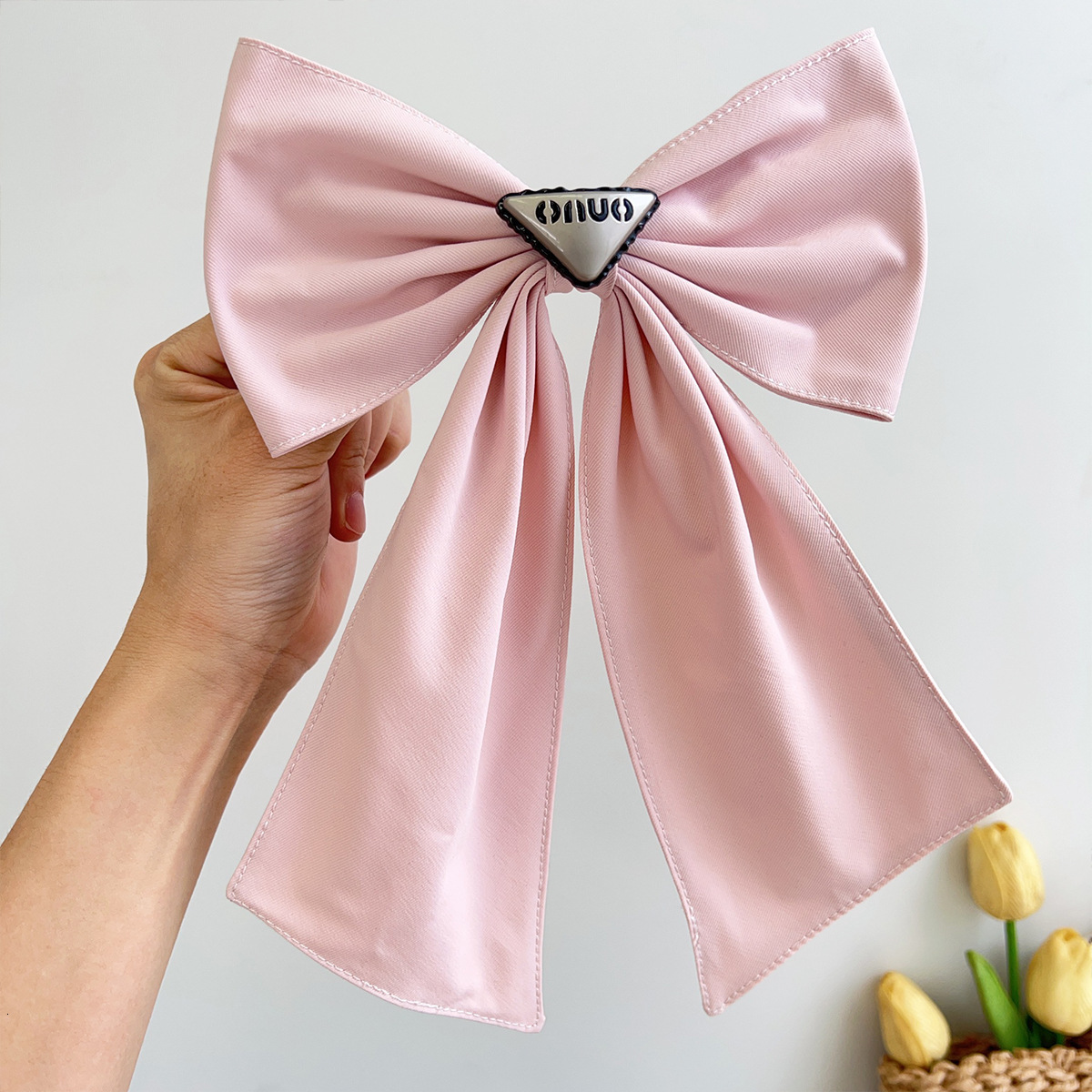 Korean Heavy Industry Hair Clip for Women Black Big Bow Hair Accessory for the Back of the Head Elegant and Graceful Spring Clip Hair Ornament 250711