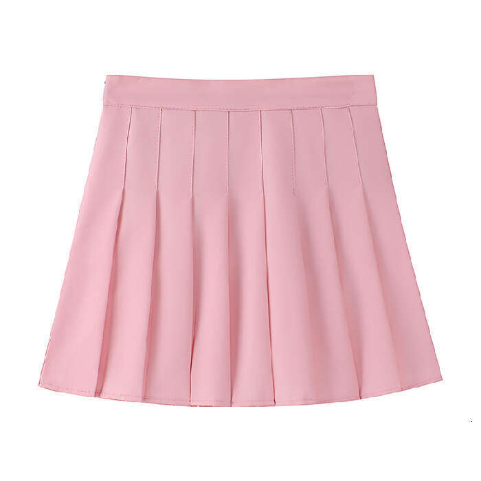 Safety Pants Zipper + Button Pleated JK Uniform Versatile Half Spring Summer Short Skirt Trendy B5