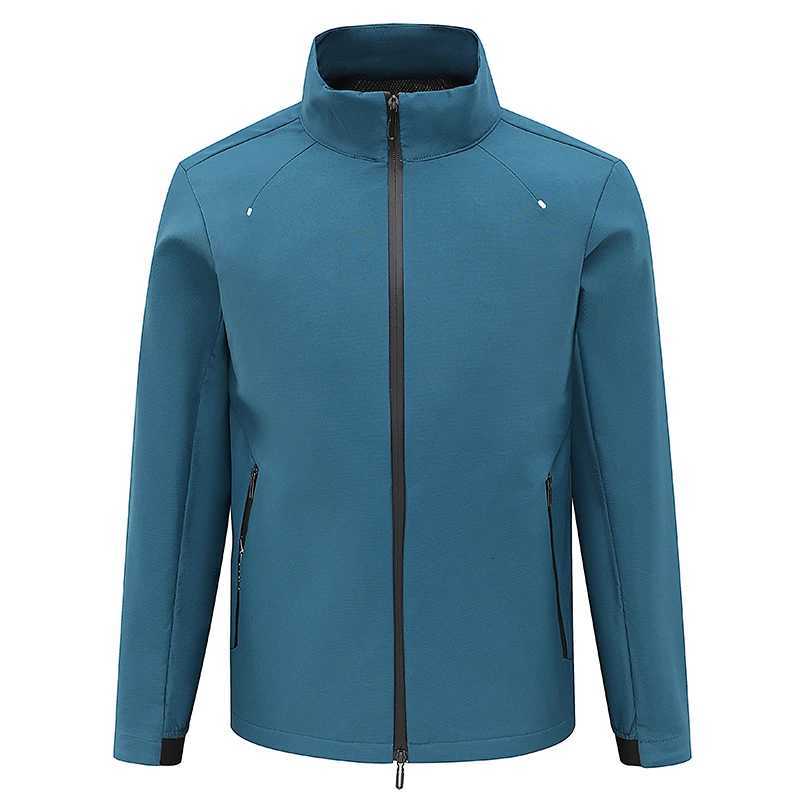2024 Casual Soft Shell Jacket Mens Sports Outdoor Solid Color Anti-Stain Windbreaker Autumn Womens Camping Travel Rainproof Coat W250711