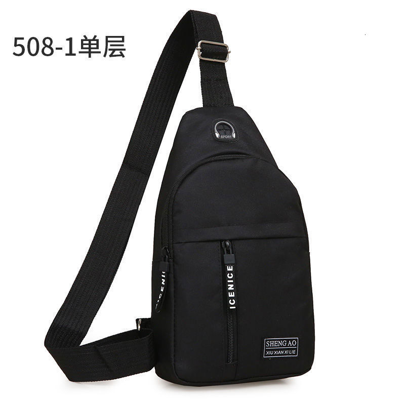 Designer Bag Mens Luxury Bag Business Chest Bag Casual Earphone Crossbody Bag Trendy Single Shoulder Chest Bag Fashion Versatile Chest Bag Wholesale F